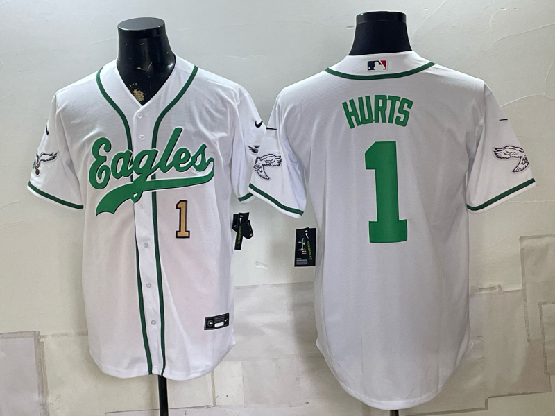 Men 2026 Philadelphia Eagles #1 Hurts white Nike Limited NFL Jersey 082800621